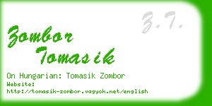 zombor tomasik business card